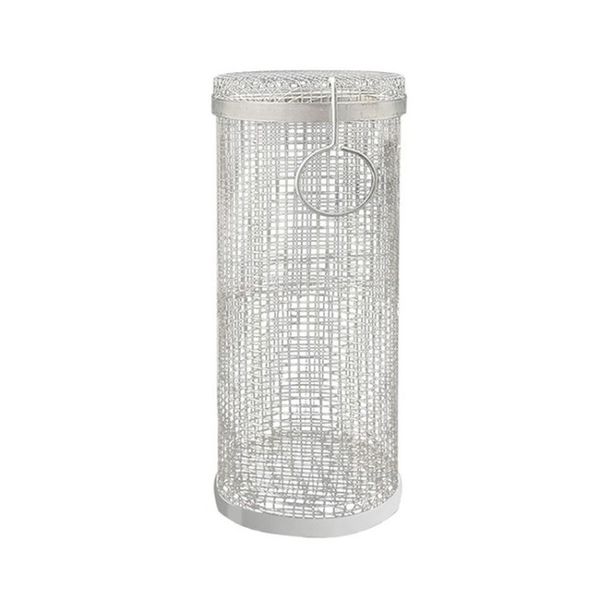 Stainless Steel BBQ Round Mesh Tube with Hook 20cm X 9cm