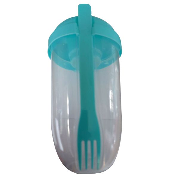 Plastic Food Container With Detachable Fork
