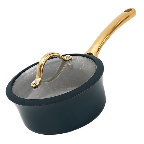 Premium Nonstick Heavy Gauge Enamel Aluminum Saucepan - 1.9L, 18cm