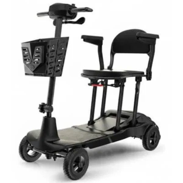 Carbon Fiber Foldable Mobility Scooter 200W Lightweight - Black