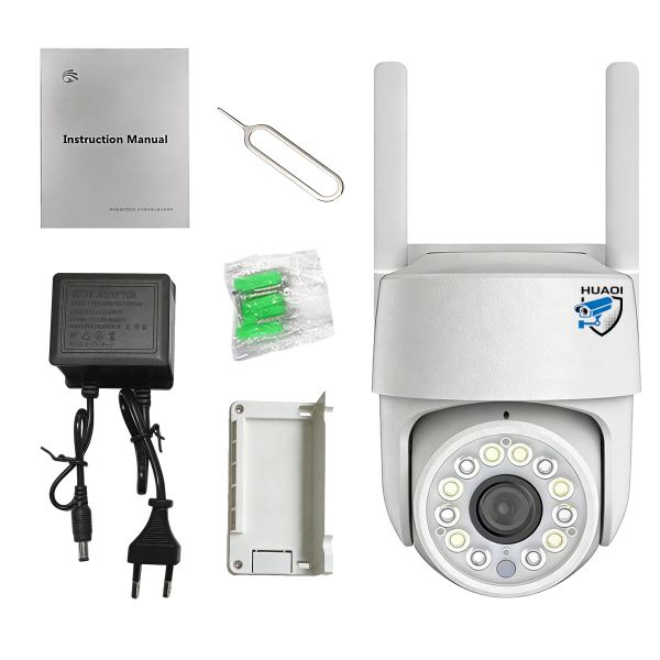 4G Security Camera 4MP Full Color Night Vision IP66 Outdoor HUAOI