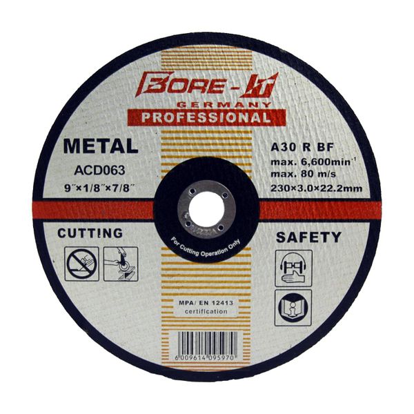 Cutting Disc Steel 230 x 3.0mm Bore-It