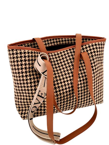 Tote Bag Handbag for Women - Shoulder Bag - Brown