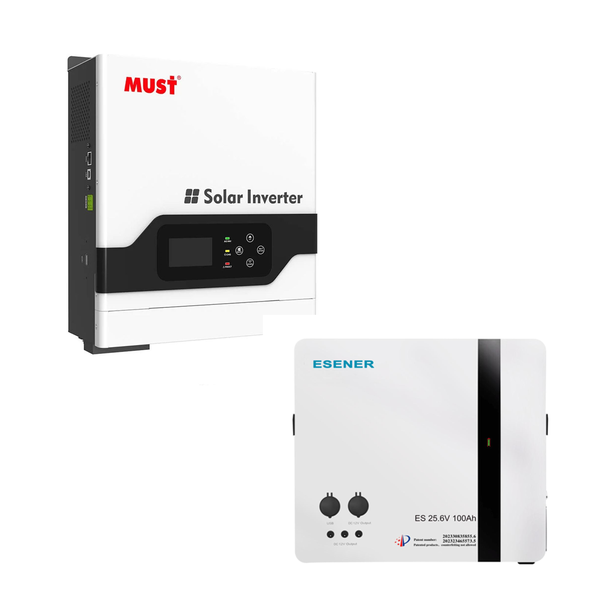 MUST - 3kVA 3KW 24V/80A Pure Sine Wave Hybrid MPPT Inverter - Pv18-3024 vpm