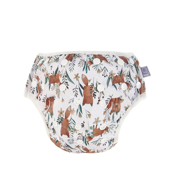 Baby Reusable Swim Diaper, Grey Inner - Mr fox