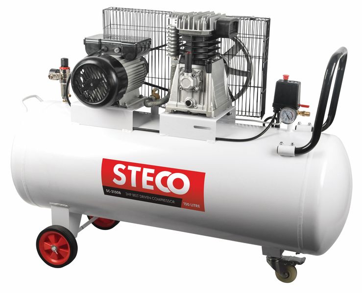 Steco Sc-3150b 150l Belt Drive Air Compressor 3hp