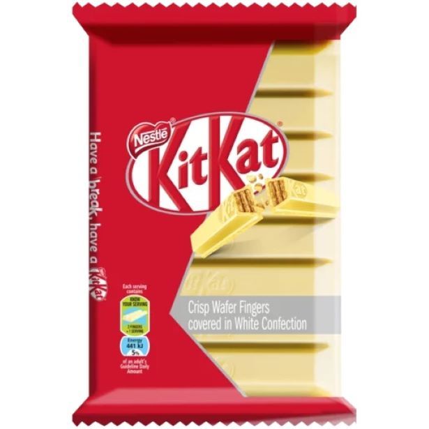 Nestle Kit Kat 8 Finger White Chocolate 85g - 24 Pack | Buy Online in ...