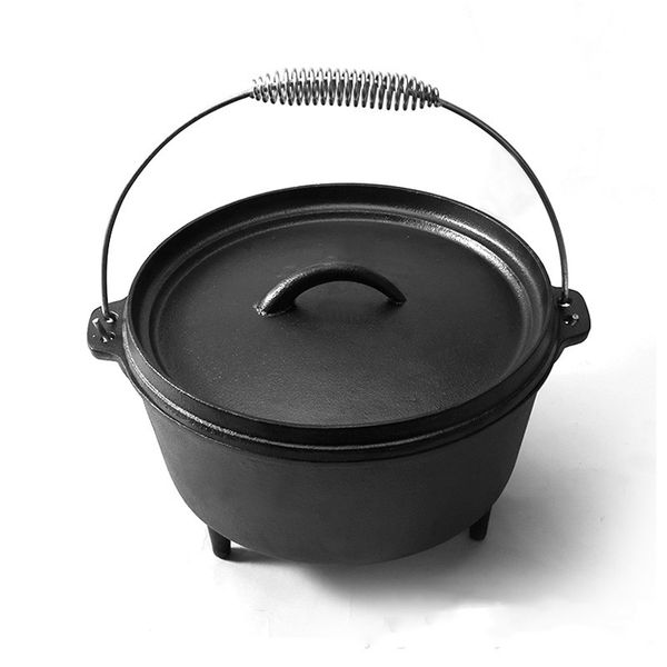 AY377 Outdoor Nonstick Cast Iron Pan - Rugged Camping &amp; Home Cooking Gear