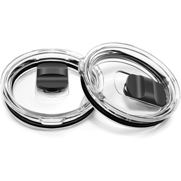 20oz Travel Spill Proof Cup Lids Covers with Magnetic Slider Switch-2Pcs