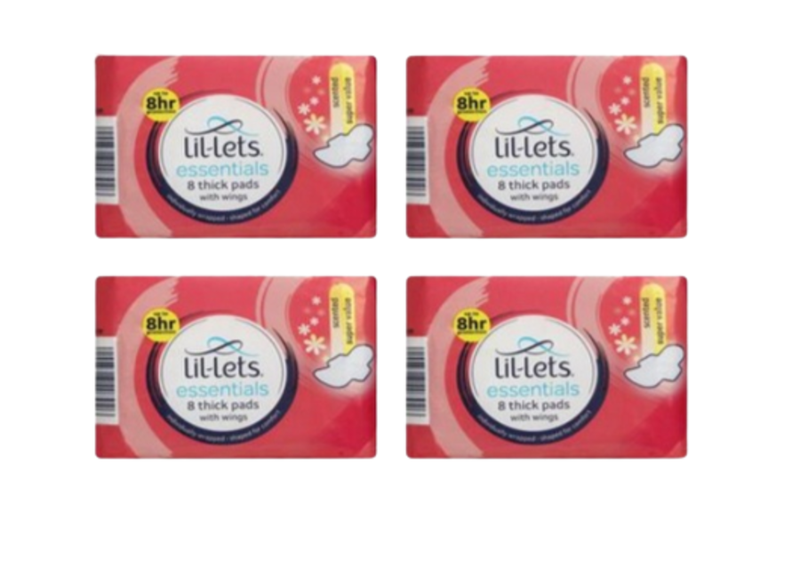 Lil-Lets Essentials Scented (4 packs of 8 Pads )