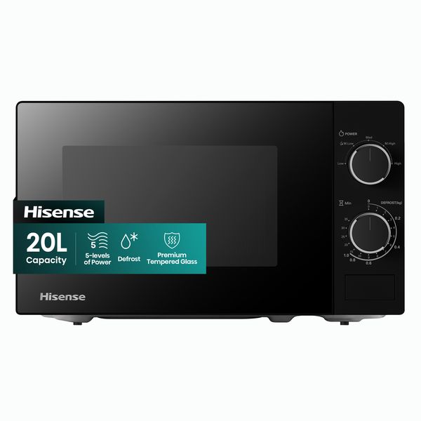 Hisense 20L 700W Manual Microwave Oven - Black