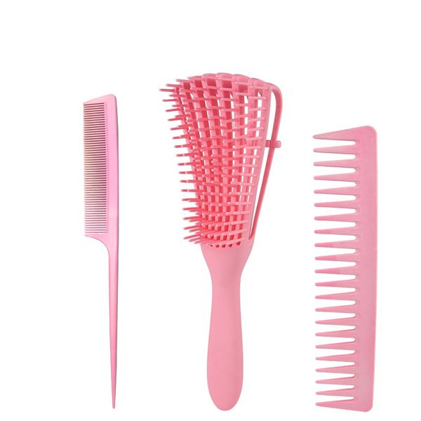 Detangling Brush and Hair Combs Brush Set 3 Piece Comb Set