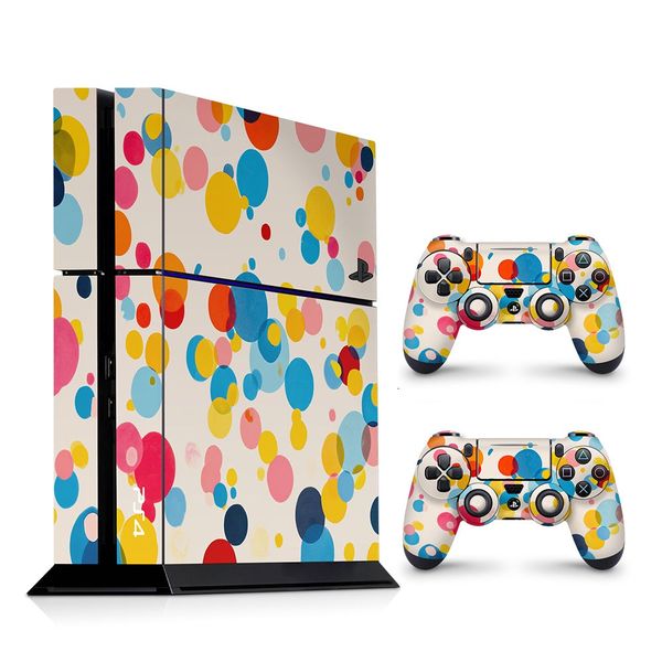 Decal Skin Compatible with PS4 - Vibrant Polka Dots (Decal Only)