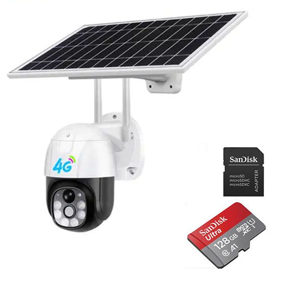 4G Solar Security Camera with 128GB Storage