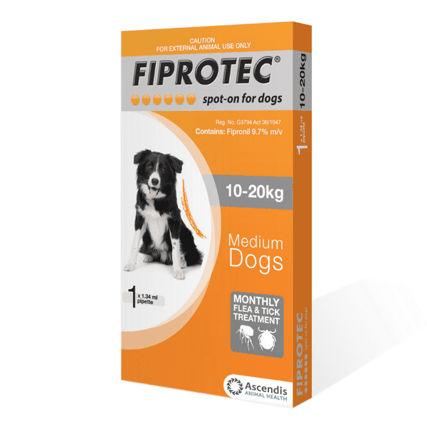 Fiprotec Spot-On Tick &amp; Flea For Medium Dogs (10-20kg) - Single Pipette