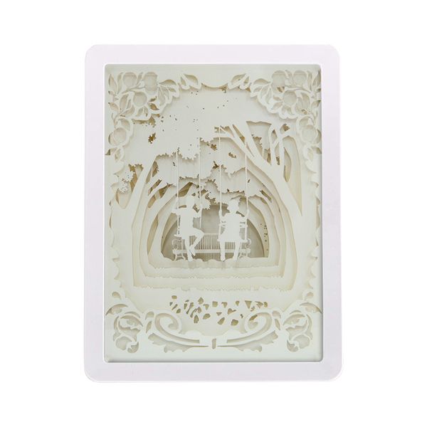 DIY 3D Paper Cutting Light Box, ABS Frame (White)- Lovely Childhood