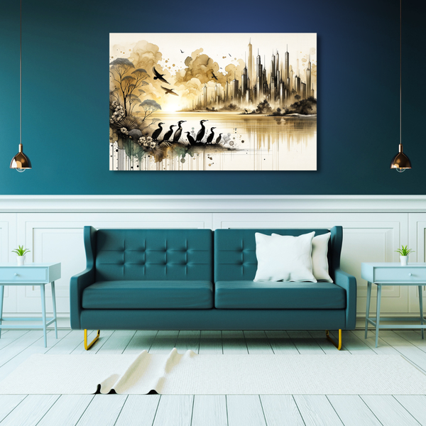 Canvas Wall Art Decor - Urban Serenity Artwork
