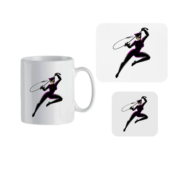 Mug - Coaster and Mouse Pad Combo - Cat Woman