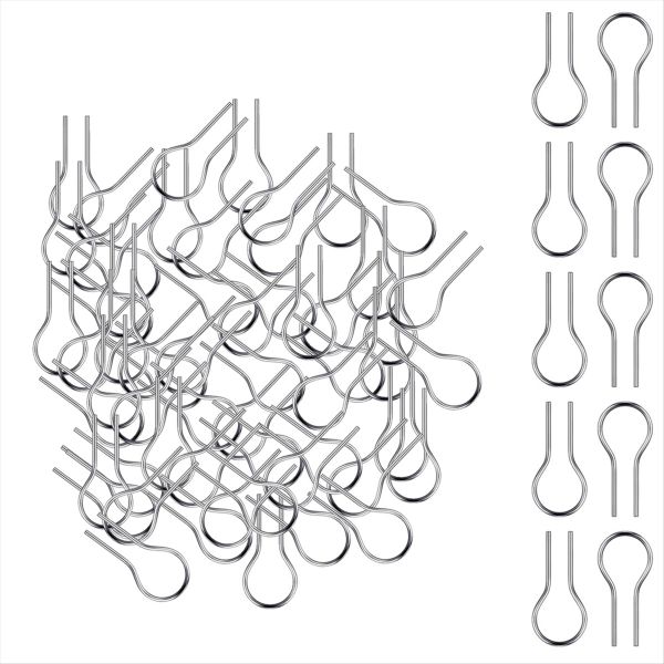 100 Pcs High Temperature Nichrome Wire Jump Ring R Shaped for Hobbyist