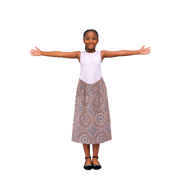Wansati Botshelo Kiddies Shweshwe Dress