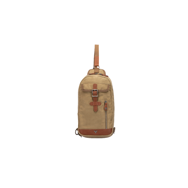Brando Canvas Crossbody Chest Bag, Khaki