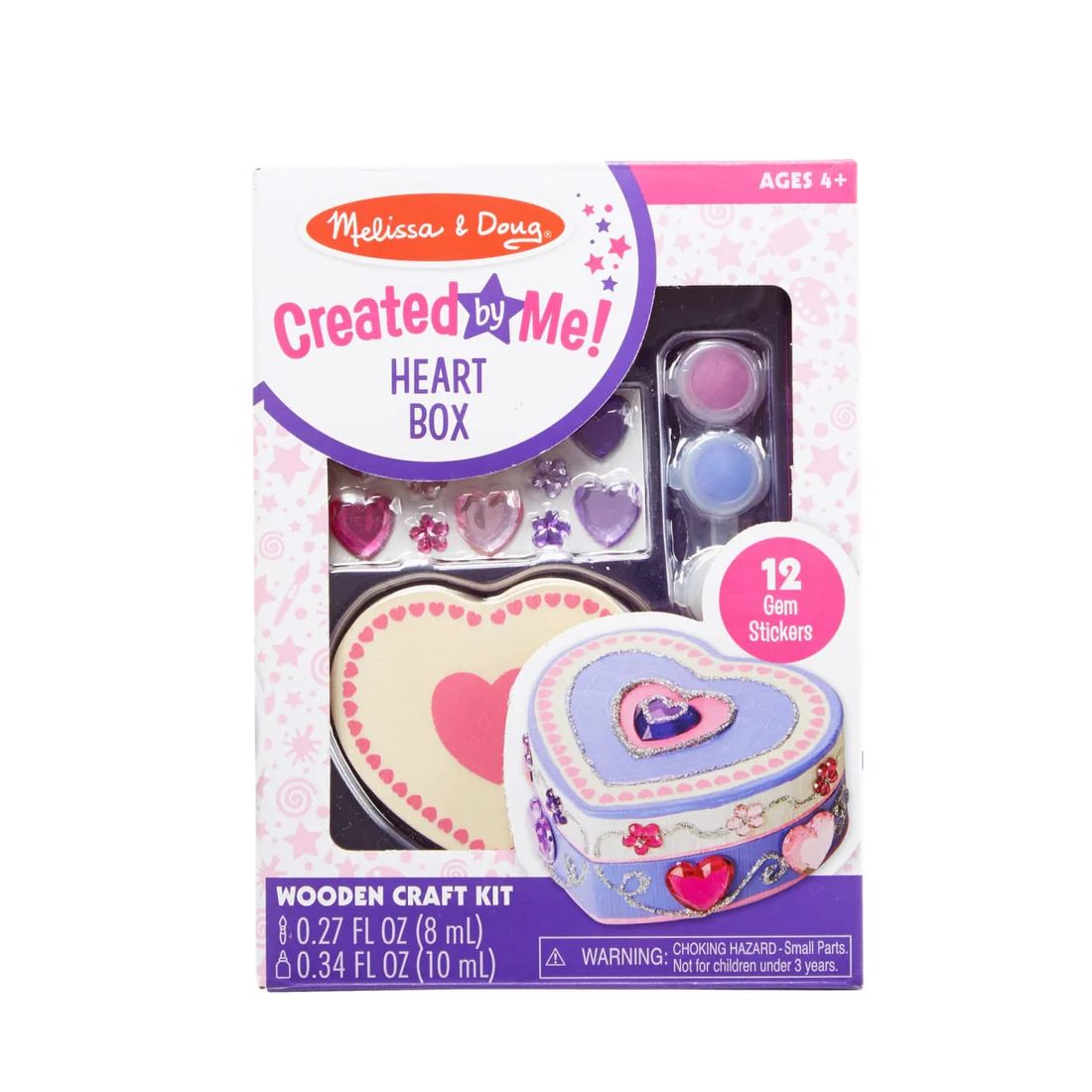 Melissa & Doug Created By Me! Heart Box Wooden Craft Kit - 4 Pack