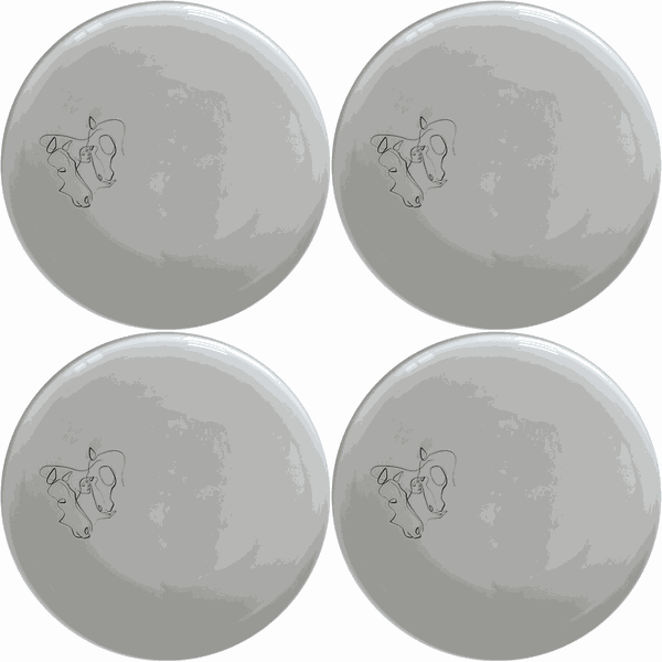 Loving Horses Abstract Dinner Plate Set of 4 - Range 1