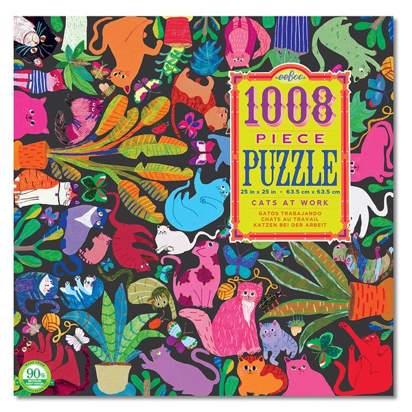 eeBoo Family Puzzle - Cats at Work (1008 Pieces)