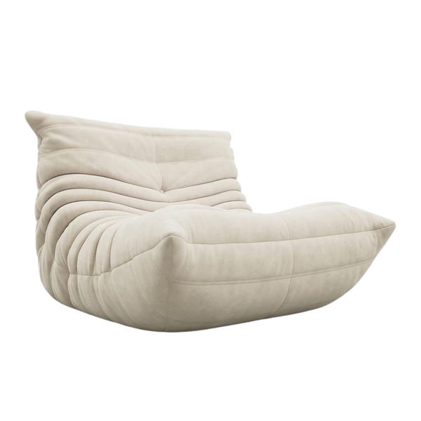 Togo-Style Fireside Chair-Soft Suede Floor Lounge Sofa &amp; Accent Bean Bag