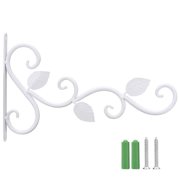 White Wall Mount Plant Hanger Bracket