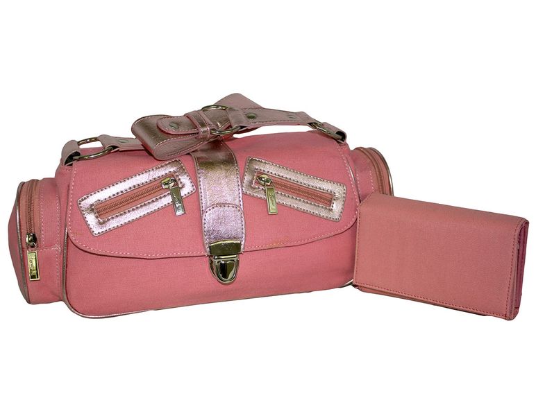 Fino Canvas MetallicBag &amp; Canvas Purse Set Pink