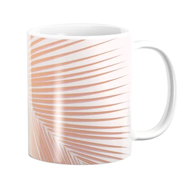 Pappa Joe - Copper Pink Palm Leaf Mug
