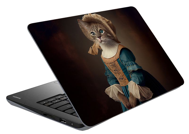 Hey Casey! Lady Meowington Cat Laptop Sticker - 40 x 27.5cm