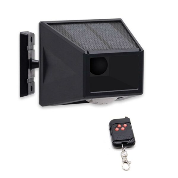 Remote Controlled Solar Alarm Lamp - Motion Sensor Siren &amp; Strobe Light