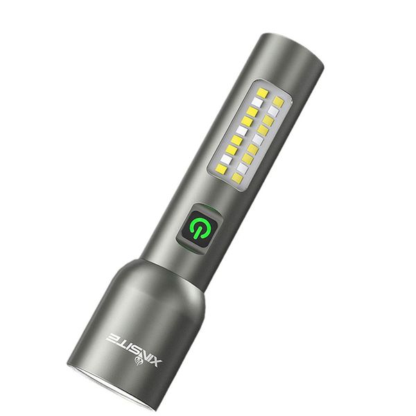 Flashlight Rechargeable,Led Tactical Flashlight with Cob Sidelight,Portable