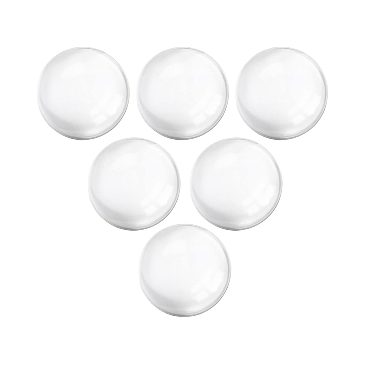 6 Pieces Round Silicone Door Stopper/Wall Protector