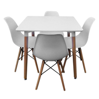 5 Piece Table and Wooden Leg Chairs
