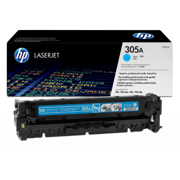 HP 305A Original LaserJet Toner Cartridge - Cyan