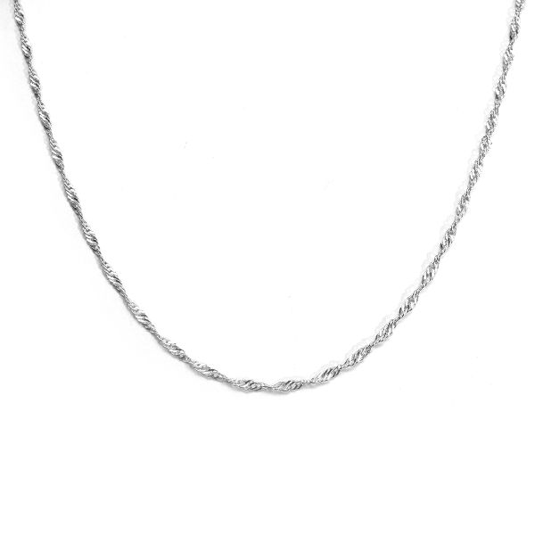 Broadway Jewellers - 925 Sterling Silver Singapore Chain 55cm