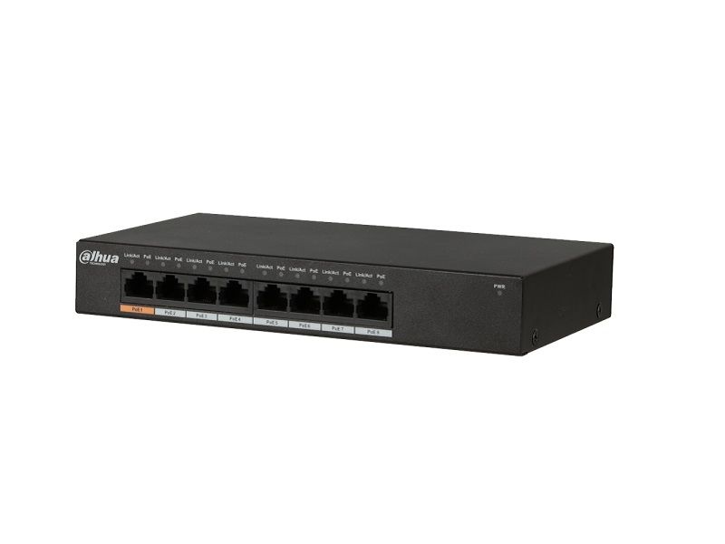 Dahua 8-Port Unmanaged Desktop Gigabit PoE Switches (DH-PFS3008-8GT-96)