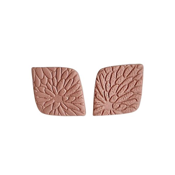 Earrings - Polymer Clay Stud - Blush Pink