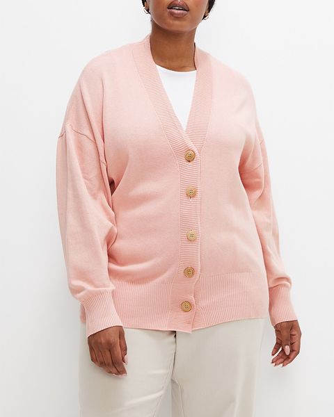 Cotton Drop Shoulder Cardigan