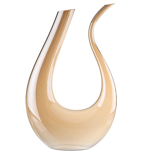 Gold Tint Color U-Shape 750ml Wine Decanter
