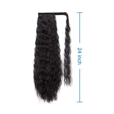 24 Inch Long Wavy Curly Hair Corn Wave Ponytail For Women | Buy Online in  South Africa 