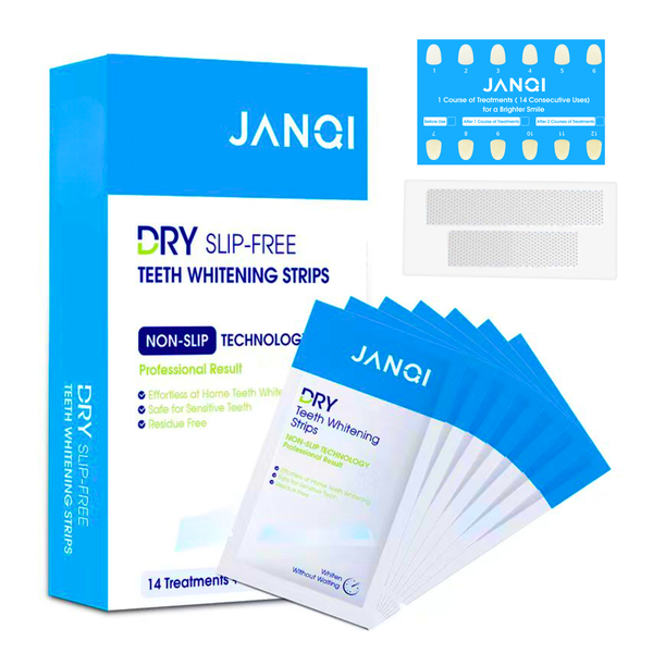 JANQI PRO Teeth Whitening Strips -14 Treatments - 28 Strips