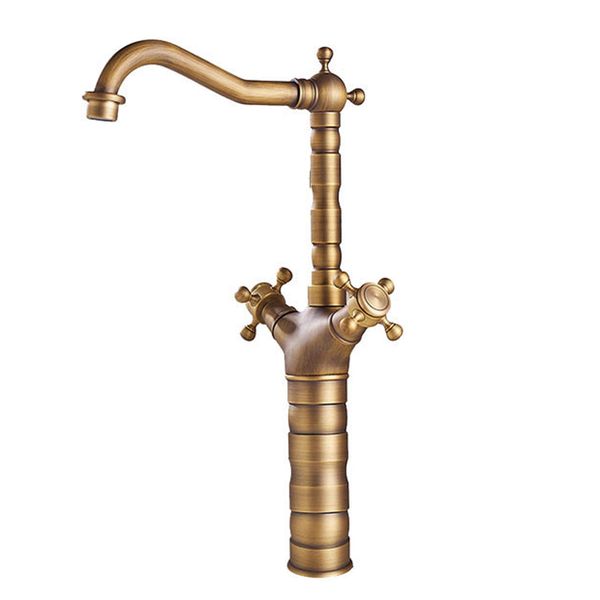Trendy Taps Deck Mounted with Dual Handle and Brass Bathroom Mixer