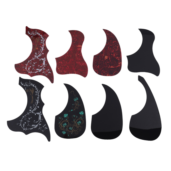 8 Pack Acoustic Guitar Pickguard Self Adhesive Hummingbird and Water Shaped