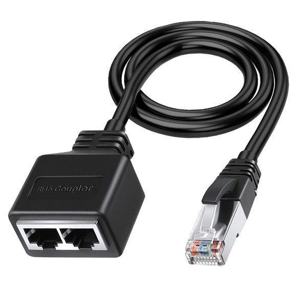 LAN Ethernet Adaptador RJ45 Male To 2 Female Splitter
