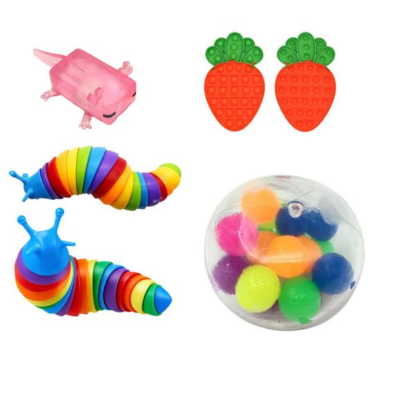 6 Pieces Sensory Fidget Toys Set,Stress Relief Squeeze Toys Pack