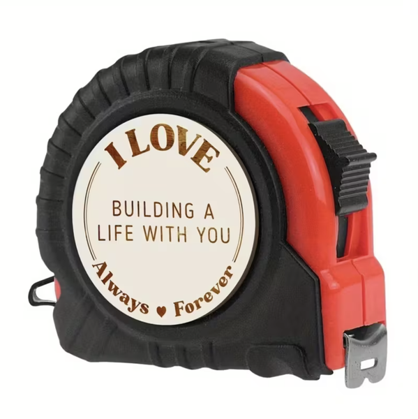 Tool Valentines Day Anniversary Husband Gift Heart Love Tape Measure (6cm)